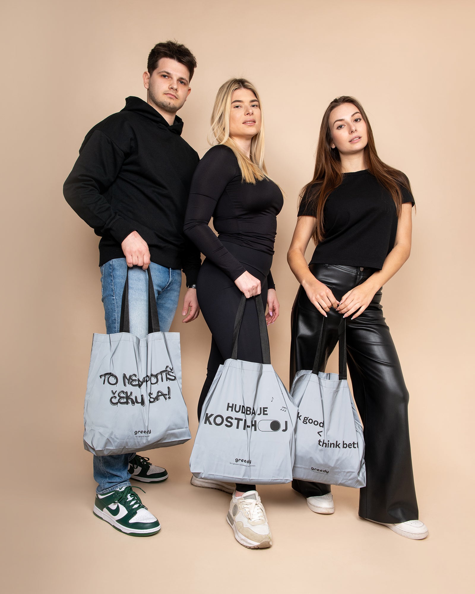 Reflexná nákupná taška Hudba je Kostihoj