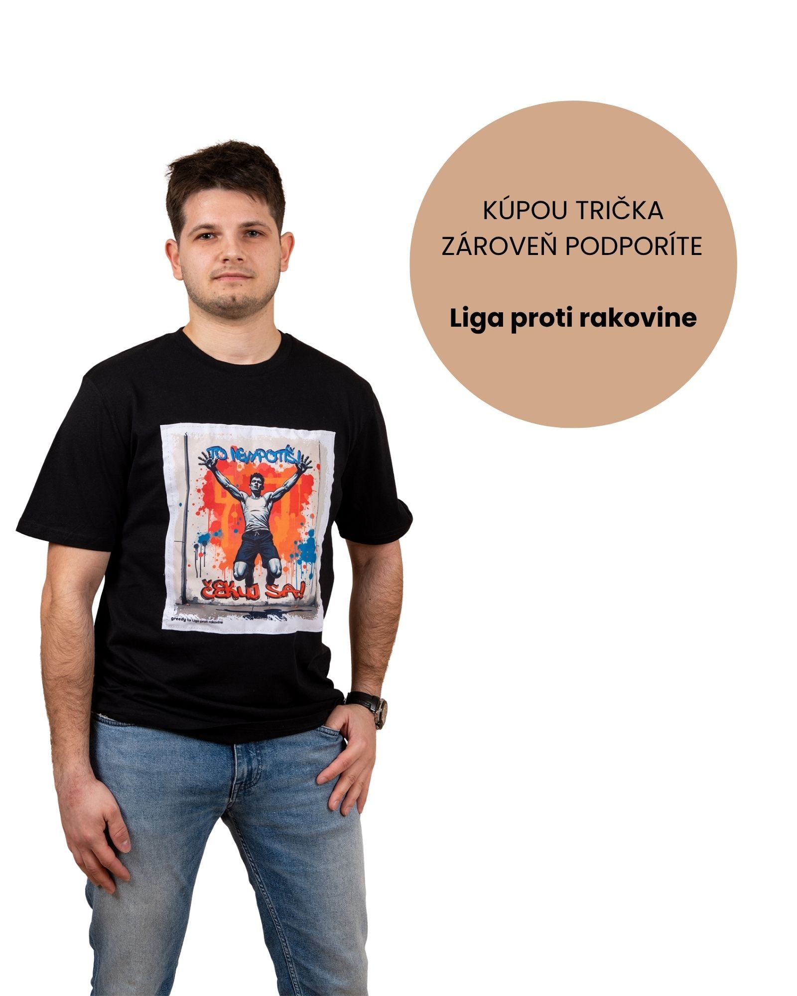 Čierne tričko s grafikou To nevypotíš!