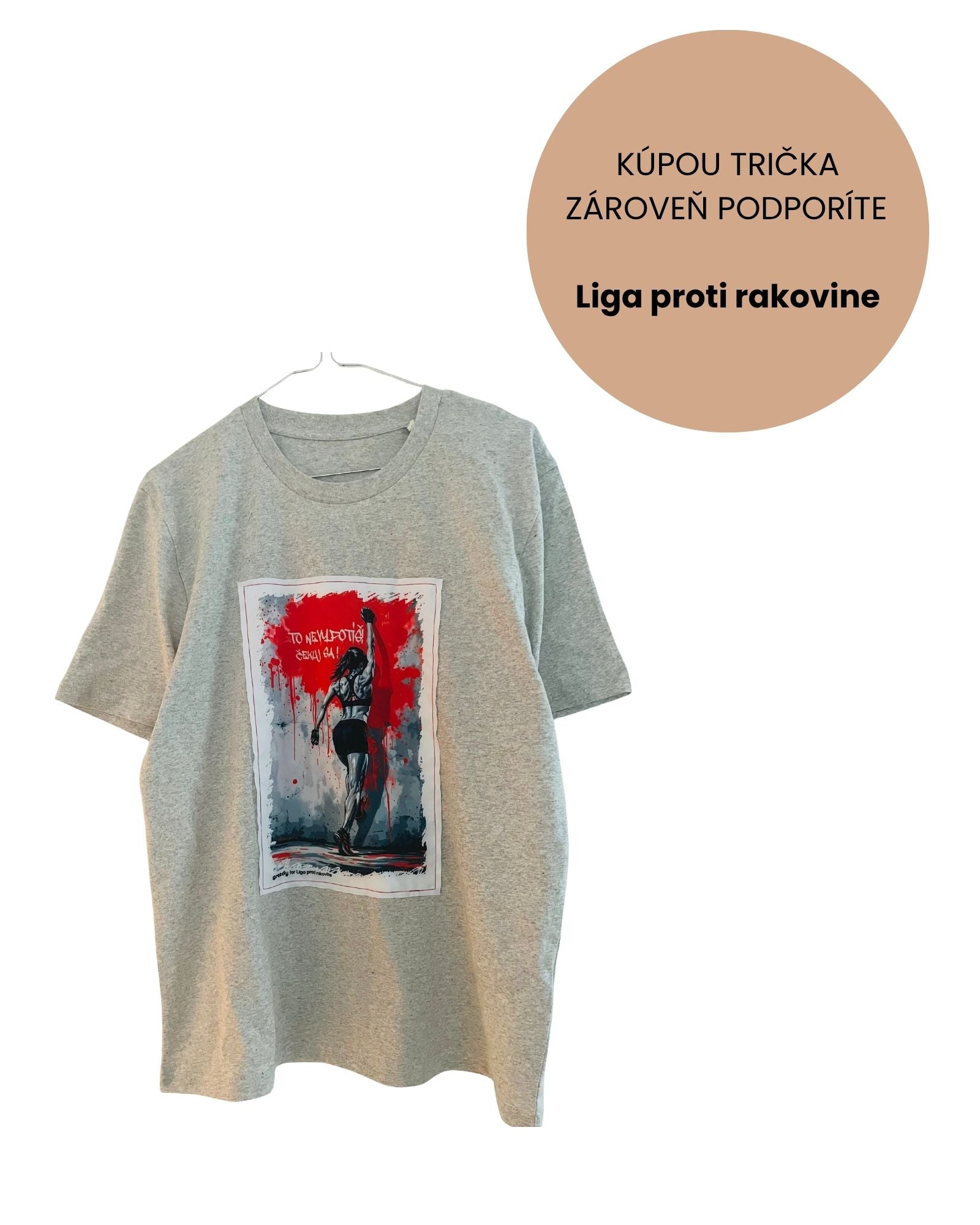 Sivé tričko s grafikou To nevypotíš!