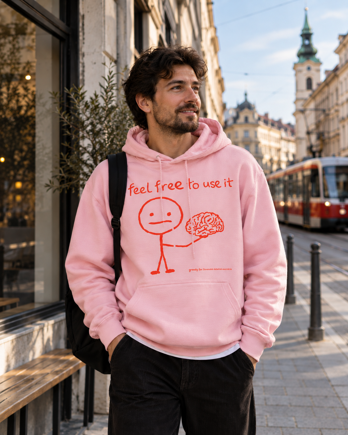 ethical pink hoodie